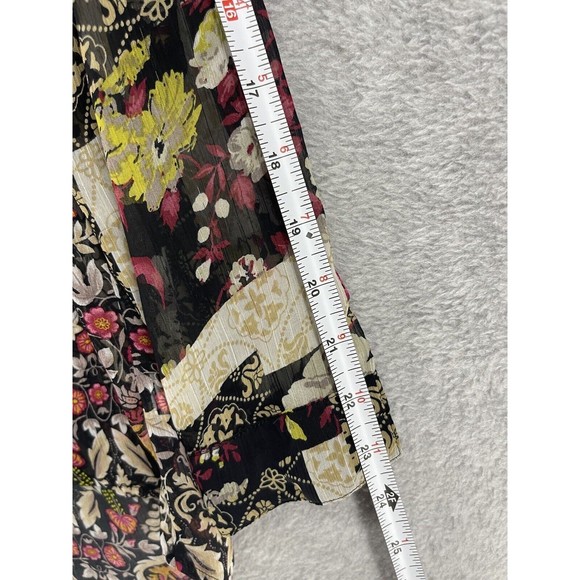 Band of Gypsies Women's Blouse Button Front Long Sleeve XS Sheer Boho - Picture 5 of 10